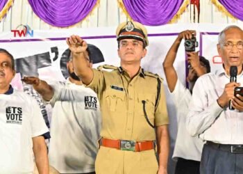 Voting is a citizen's right, CP Tarun Joshi IPS,Let's Vote NGO,Let's Vote Walkathon,Convenor Radhakrishna,Rachakonda News,Telugu World Now