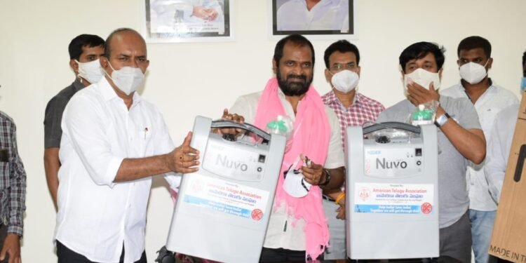 minister v srinivas goud,American Telugu Association,covid19,ATA,Oxygen concentrators,v9 news telugu,teluguworldnow.com,actor lohith kumar,