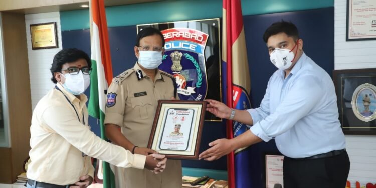 Callforblood Foundation Mobile Application launched by Cyberabad CP Sri. V. C. Sajjanar, I. P. S. Garu On World Blood donor day..14.06.2021,v9 news telugu,teluguworldnow.com,1