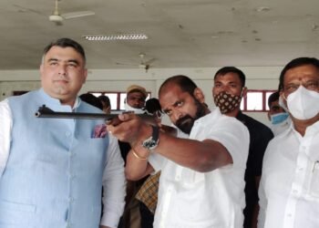gagan narang shooting academy hyderabad,rifle association of india,minister srinivas goud,telangana news,v9 news telugu,teluguworldnow.com,cheers for india tokyo olympics 2020,1