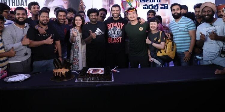 Puri jagannadh birthday celebrations on Liger sets in Goa, telugu golden tv,my mix entertainments, teluguworldnow.com