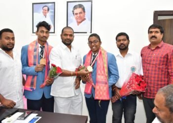 Telangana Kick Boxers Lahari M Girish,Ashish Chand in World Kickboxing Championship 2021 Egypt,Minister V Srinivas Goud,Telangana News,v9 news telugu,telugu golden tv,my mix entertainments,www.teluguworldnow.com1