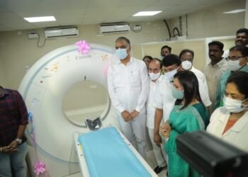 Health Minister Harish Rao inaugurated the CT scan set up worth Rs 2 crore in Gandhi Hospital,Minister Talasani Srinivas Yadav,Mayor Gadwal Vijayalakshmi,Telangana News,v9 news telugu,telugu golden tv,teluguworldnow.com,