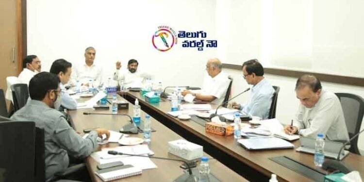 Minister Harish Rao Meeting With TSJENCHO,TSTRANCO MDS in Burgula Rama Krishna Rao Bhavan,D Prabhakar Rao CMD,Minister Jagadish Reddy,TSS PDCL CMD Raghumareddy,telugu golden tv,teluguworldnow.com