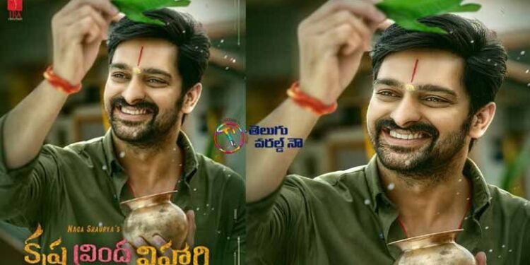 Hero Naga Shaurya, heroine Shirley Setia, Director Anish R Krishna, Ira Creations Krishna Vrinda Vihari movie First Look Out, telugu golden tv, my mix entertainments, teluguworldnow.com