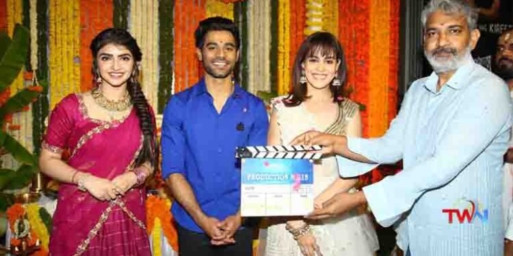 SS Rajamouli Attended Kireeti, Vaaraahi Chalana Chitram Production No 15 Launch Event As Chief Guest.telugu golden tv, my mix entertainments, teluguworldnow.com.