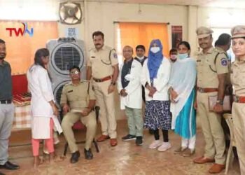 Free eye check-up camp for all police personnel under the auspices of smart vision eye hospital, Gatchibauli at Cyberabad Commissionerate,Telugu Golden TV, My Mix,www.teluguworldnow.com