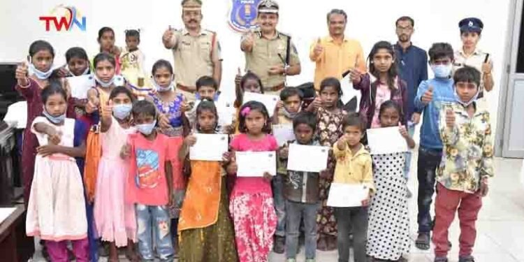 Odisha and Maharashtra states migrant brick kilns worker children who availed education in their mother tongue under work sites school a PPP Model of Rachakonda police, Revenue Department,teluguworldnow.com