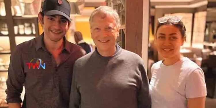 Superstar Mahesh Babu Meets The Legendary Microsoft Founder Bill Gates In The USA,Namrata Shirodkar,telugu golden tv,my mix entertainments,www.teluguworldnow.com