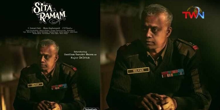Introducing Gautham Vasudev Menon As Major Selvan In Sita Ramam,Dulquer Salmaan, Mrunal Thakur,telugu golden tv,my mix entertainements,v9 media,www.teluguworldnow.com