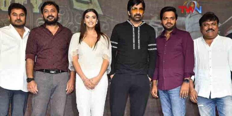 Mass Maharaja Ravi Teja, Sarath Mandava, Sudhakar Cherukuri, SLV Cinemas 'Rama Rao On Duty' Theatrical Trailer Released Grandly,telugu golden tv,my mix entertainements,v9 media,www.teluguworldnow.com