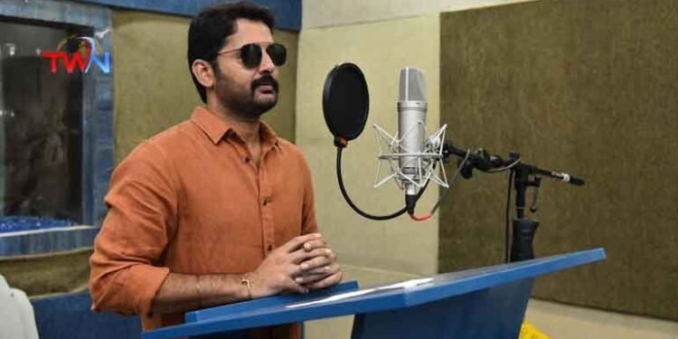 Shrestha Movies- Sudhakar Reddy- Nitin started dubbing for 'Macharla Constituency',,telugu golden tv,v9 news telugu,my mix entertainments,www.teluguworldnow.com