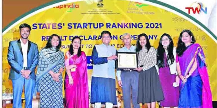 Startup Ranking-2021 release, Telangana Ranking in Startup,Union Minister Piyush Goyal presented the award and appreciated it,telugu golden tv,www.teluguworldnow.com