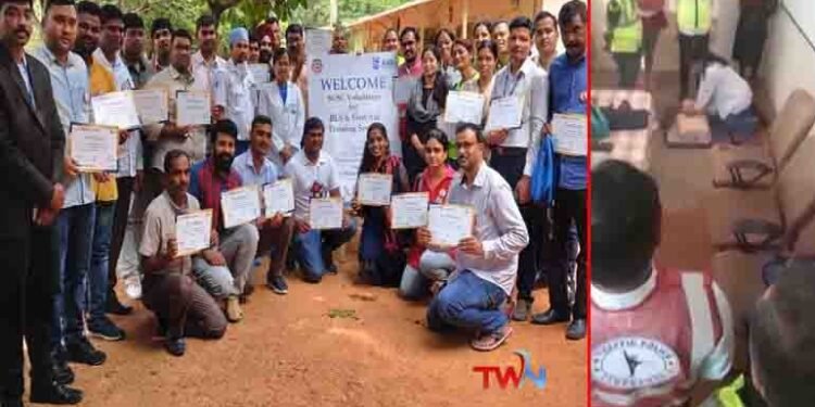 Basic Life Support Training by SCSC and AIG Hospitals,The 43rd batch of Basic Life Support (BLS) was conducted on the 27th August by SCSC and AIG at the Cyberabad Police Commissionerate,www.teluguworldnow.com