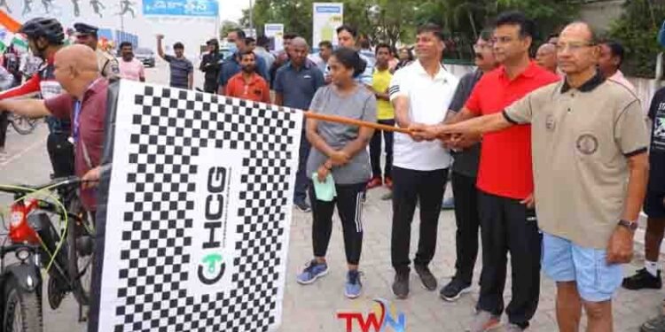 Cyberabad Police, SCSC and HCG conducted a Patriotic ride,110KM Cycle Ride,Telugu Golden TV,v9 News Telugu,www.teluguworldnow.com,my mix entertainments
