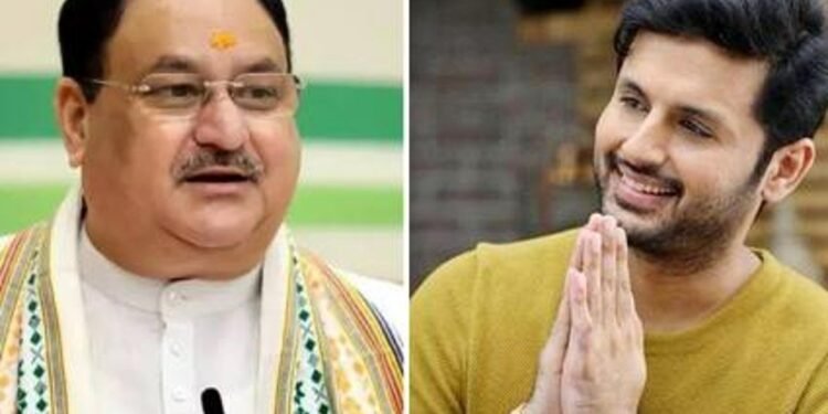 బిజెపి పార్టీ అధ్యక్షుడు జేపీ నడ్డా… తెలంగాణ పర్యటన భాగంగా హీరో నితిన్ తో భేటీ.