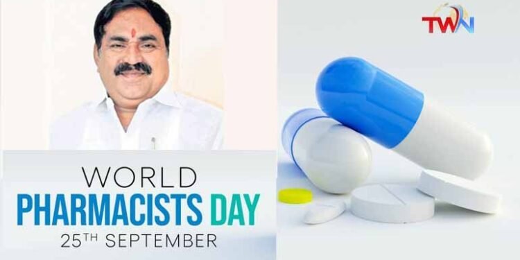 Greetings to pharmacists on the occasion of World Pharmacy Day!, Minister Errabelli Dayakar Rao,Telugu Golden TV,www.teluguworldnow.com,My Mix Entertainments,v9 news telugu,telugu world news
