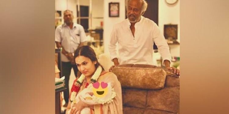 Enteratinment మనవడిని చూసి మురిసిపోతున్న రజినీకాంత్..