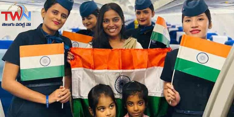 Bandaru Vijaya Laxmi Ji Celebrates 'Har Ghar Tiranga' Program with Indigo Flight Tribute,Alai Balai Foundation,Telangana state representative of BJP,Har Jagha Tiranga,Telugu World Now