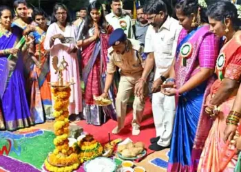 Policewomen are our sisters. Celebrating their festivals will be our support, CP Sudhir Babu IPS, Rachakonda Commissionerate Amber Peta Headquarters, Telugu World Now