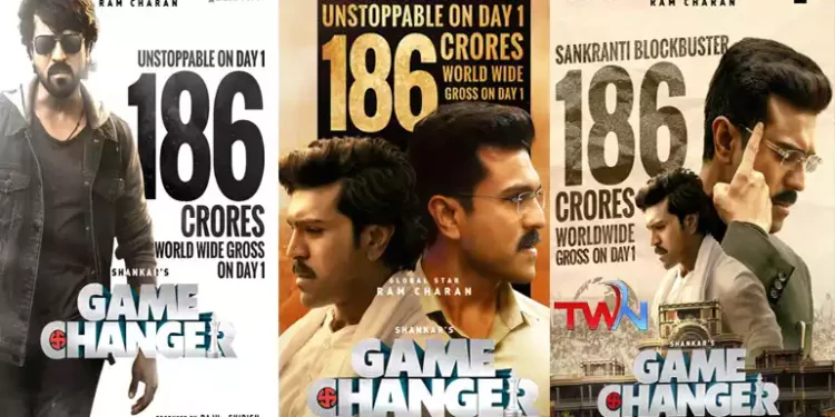 Global Star Ram Charan's Game Changer Shatters Records with Rs. 186 Crore Opening Day Collection, Kiara Advani, Anjali, SJ Suryah, Srikanth, Director Shankar, Film News, Telugu World Now