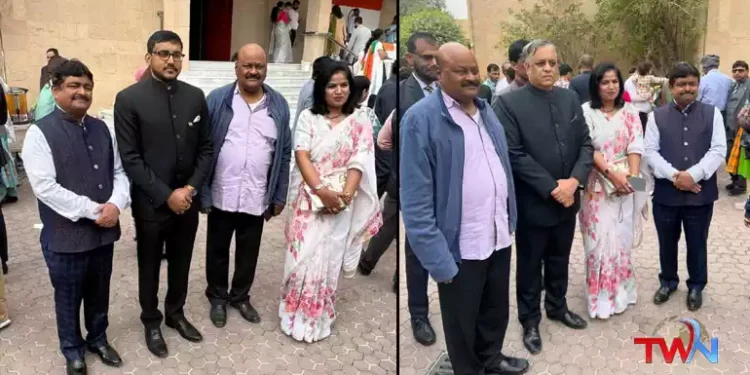 Manda Bheem Reddy participated in the Republic Day celebrations in Riyadh, Embassy of India, Gulf Workers Welfare Association at the 76th Republic Day celebrations, Telugu World Now
