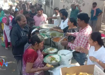 Ready to Serve Foundation food distribution program was organized for orphans and patients at Nilofar Hospital, Hyderabad, Peddi Shankar Chairman, Telugu World Now