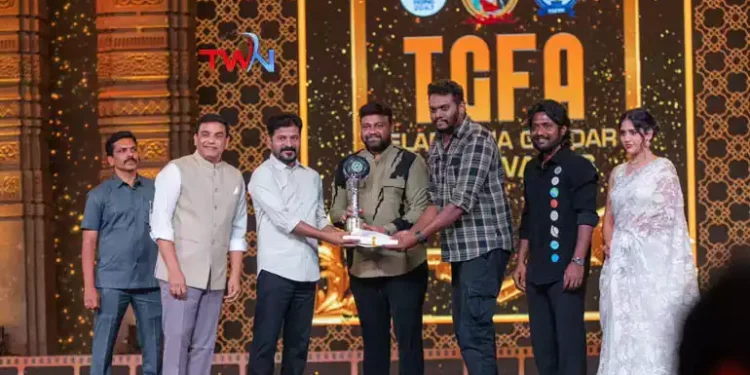 Colour Photo Team Receives Gaddar Award from CM Revanth Reddy for Being the Second Best Film of 2020, Latest Telugu News, Telugu World Now